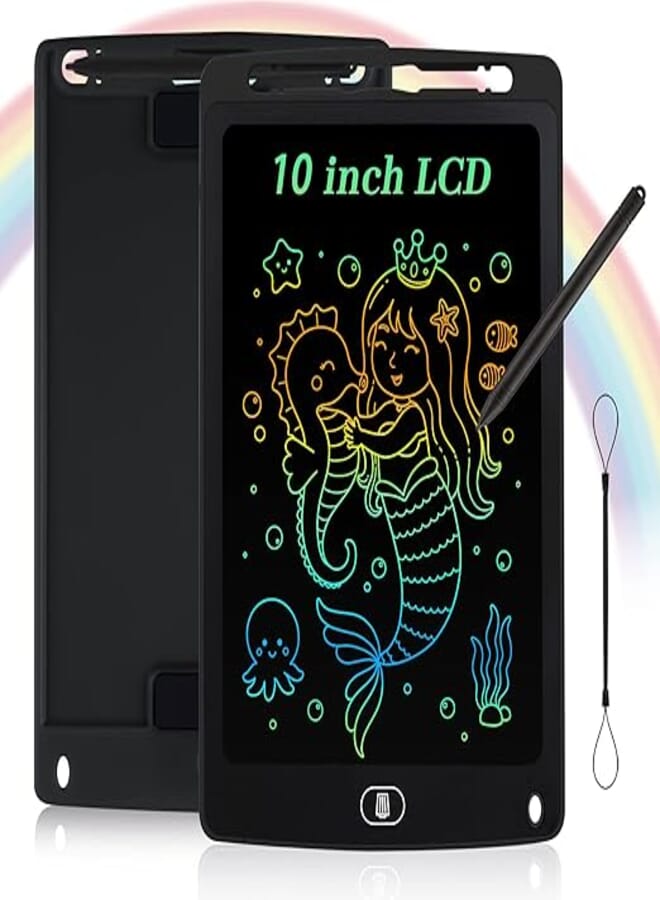 Coolzon 10 Inch Colorful LCD Writing Tablet for Children and Adults Suitable for Portable LCD Writing Tablet Magic Drawing Large Gifts for 3 4 5 6 7 Years Boys Girls (Assorted)